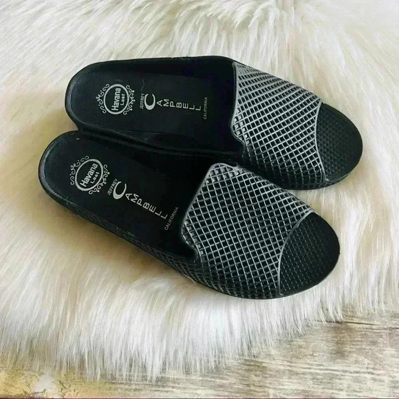 Jeffrey Campbell Fling 2 Black Slide Wedges Sandals Shoes Sz 7 - Picture 7 of 10